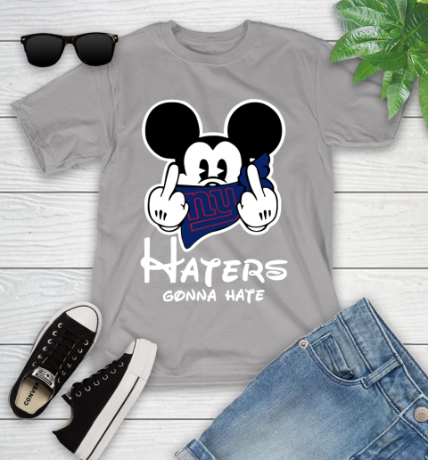 NFL New York Giants Haters Gonna Hate Mickey Mouse Disney Football T Shirt Youth T-Shirt 4