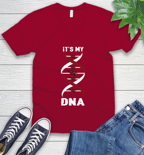 Arizona Cardinals NFL Football It's My DNA Sports V-Neck T-Shirt 7
