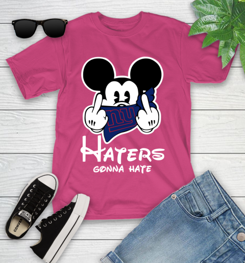 NFL New York Giants Haters Gonna Hate Mickey Mouse Disney Football T Shirt Youth T-Shirt 11