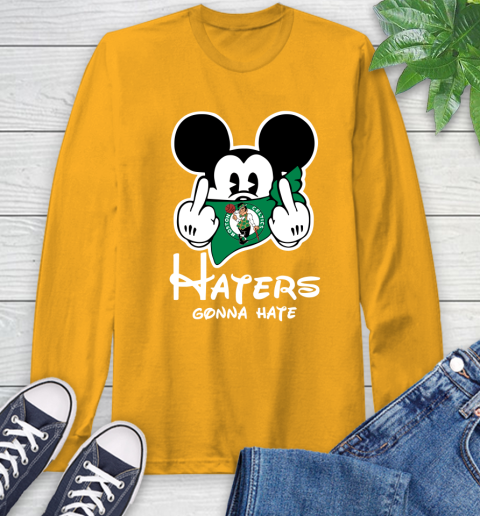 NBA Boston Celtics Haters Gonna Hate Mickey Mouse Disney Basketball T Shirt Long Sleeve T-Shirt 2