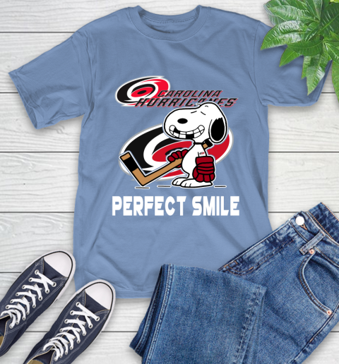 NHL Carolina Hurricanes Snoopy Perfect Smile The Peanuts Movie Hockey T Shirt T-Shirt 12