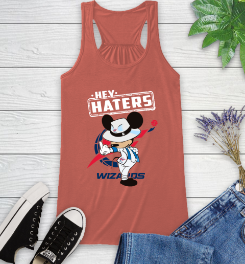 NBA Hey Haters Mickey Basketball Sports Washington Wizards Racerback Tank 3