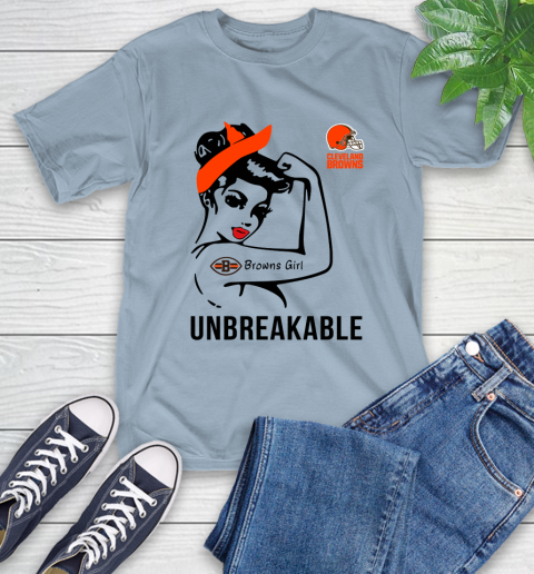 Nfl Cleveland Browns Girl Unbreakable Football Sports T Shirt