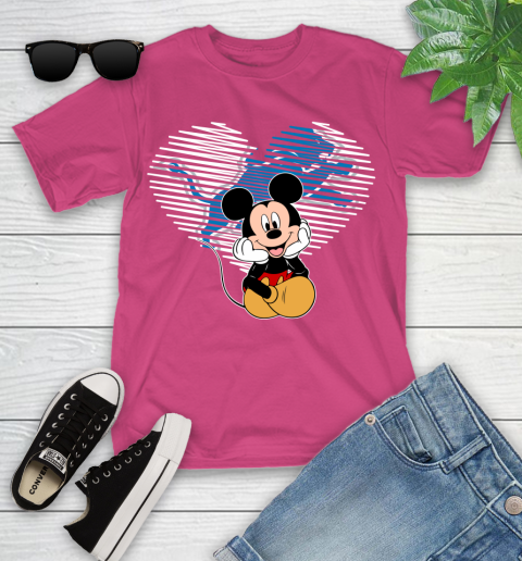 NFL Detroit Lions The Heart Mickey Mouse Disney Football T Shirt_000 Youth T-Shirt 11