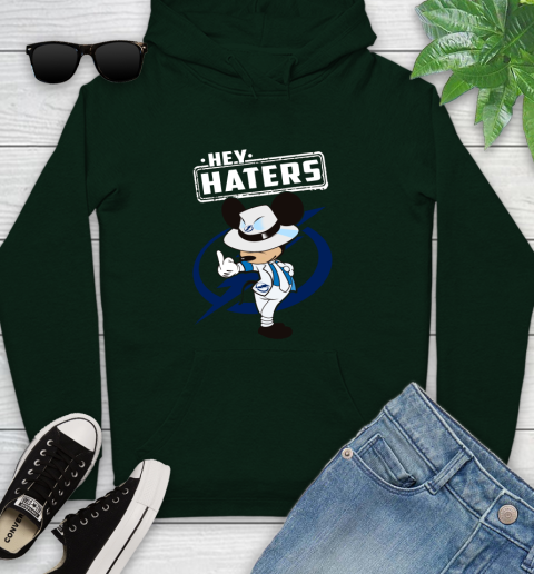 NHL Hey Haters Mickey Hockey Sports Tampa Bay Lightning Youth Hoodie 14