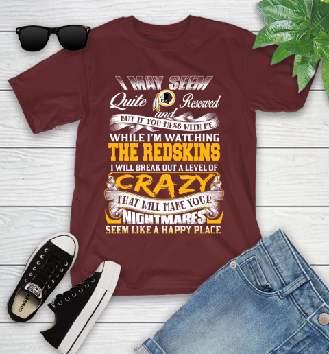 Washington Redskins NFL Football Don't Mess With Me While I'm Watching My Team Youth T-Shirt 14