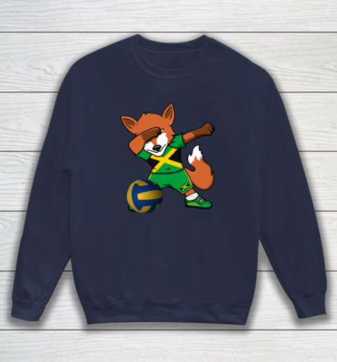 Dabbing Fox Jamaica Volleyball Fans Jersey Jamaican Sweatshirt 3