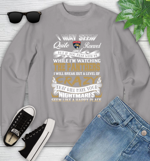 Florida Panthers NHL Hockey Don't Mess With Me While I'm Watching My Team Youth Sweatshirt 3