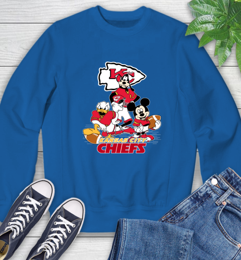 NFL Kansas City Chiefs Mickey Mouse Donald Duck Goofy Football Shirt Sweatshirt 9