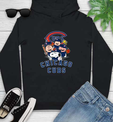 MLB Chicago Cubs Snoopy Charlie Brown Woodstock The Peanuts Movie Baseball T Shirt Youth Hoodie