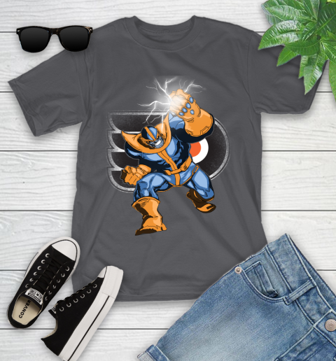 Philadelphia Flyers NHL Hockey Thanos Avengers Infinity War Marvel Youth T-Shirt 6