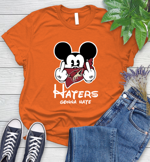 NHL Arizona Coyotes Haters Gonna Hate Mickey Mouse Disney Hockey T Shirt Women's T-Shirt 3