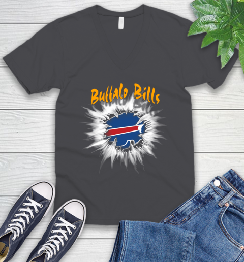 Buffalo Bills NFL Football Adoring Fan Rip Sports V-Neck T-Shirt 4