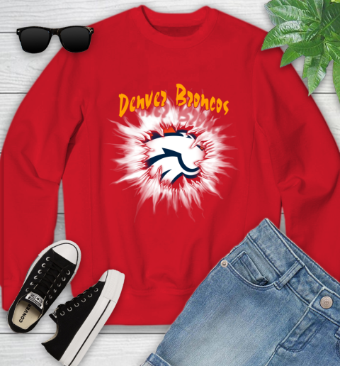 Denver Broncos NFL Football Adoring Fan Rip Sports Youth Sweatshirt 8