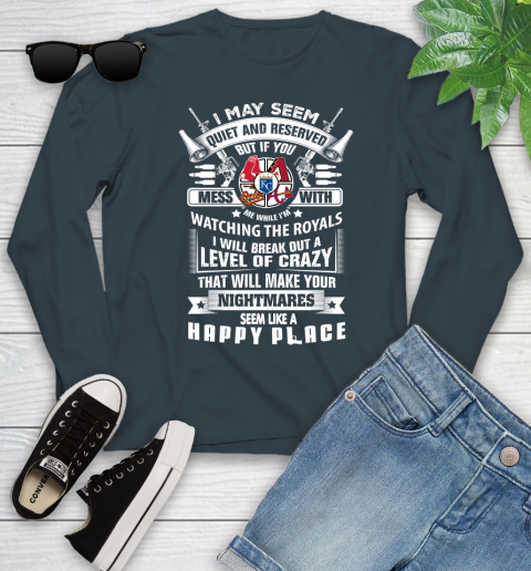 Kansas City Royals MLB Baseball Don't Mess With Me While I'm Watching My Team Sports Youth Long Sleeve 9