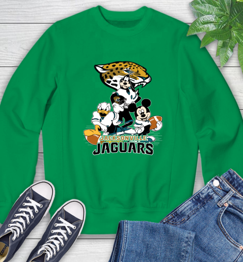 NFL Jacksonville Jaguars Mickey Mouse Donald Duck Goofy Football Shirt Sweatshirt 7