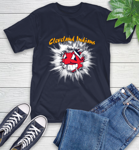 Cleveland Indians MLB Baseball Adoring Fan Rip Sports T-Shirt 3