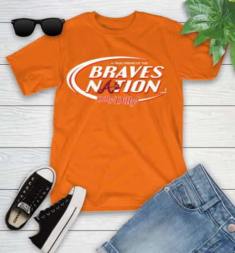 MLB A True Friend Of The Atlanta Braves Dilly Dilly Baseball Sports Youth T-Shirt 9
