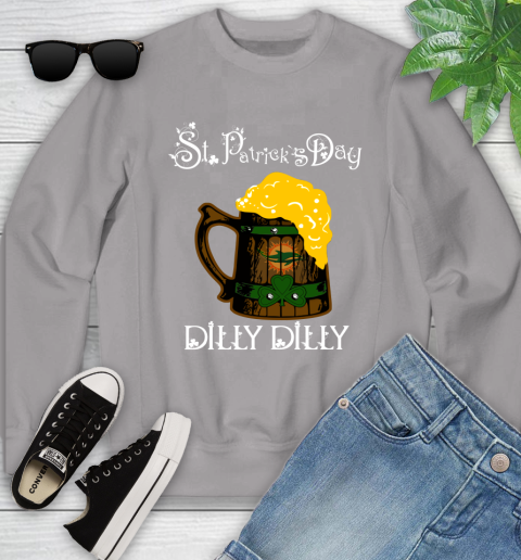 NFL Miami Dolphins St Patrick's Day Dilly Dilly Beer Football Sports Youth Sweatshirt 3