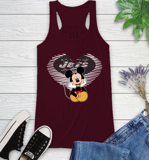 NFL New York Jets The Heart Mickey Mouse Disney Football T Shirt_000 Racerback Tank 2