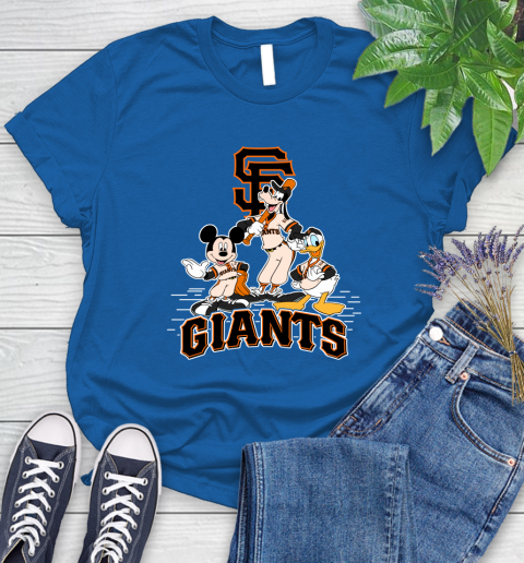 MLB San Francisco Giants Mickey Mouse Donald Duck Goofy Baseball T Shirt Women's T-Shirt 12