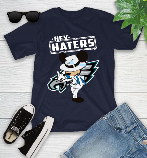 NFL Hey Haters Mickey Football Sports Philadelphia Eagles Youth T-Shirt 2