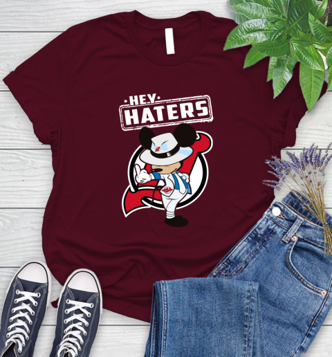 NHL Hey Haters Mickey Hockey Sports New Jersey Devils Women's T-Shirt 7
