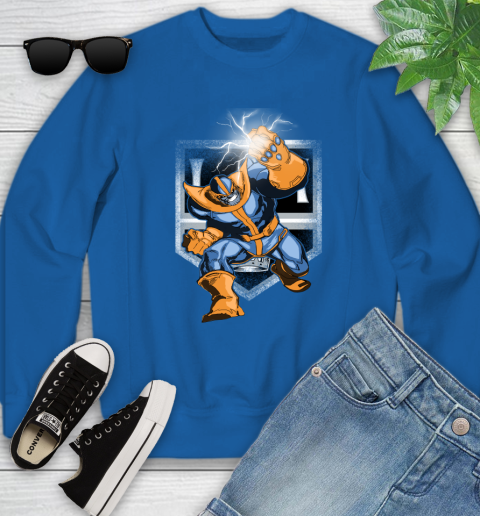 Los Angeles Kings NHL Hockey Thanos Avengers Infinity War Marvel Youth Sweatshirt 7