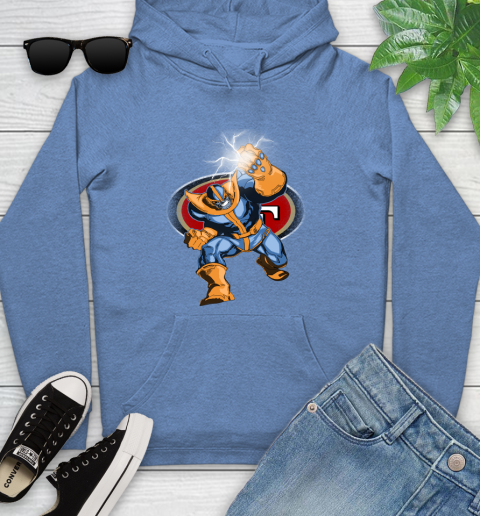 San Francisco 49ers NFL Football Thanos Avengers Infinity War Marvel Youth Hoodie 13