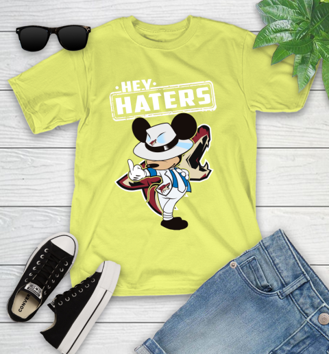 NHL Hey Haters Mickey Hockey Sports Arizona Coyotes Youth T-Shirt 10