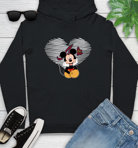 MLB Atlanta Braves The Heart Mickey Mouse Disney Baseball T Shirt_000 Youth Hoodie