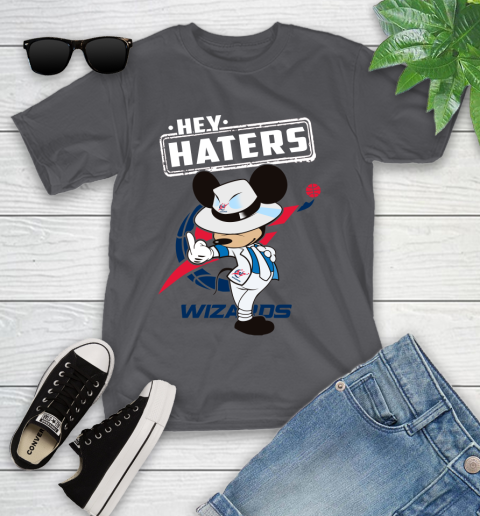 NBA Hey Haters Mickey Basketball Sports Washington Wizards Youth T-Shirt 6
