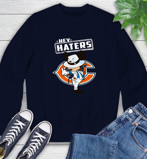 NFL Hey Haters Mickey Football Sports Chicago Bears Sweatshirt 2