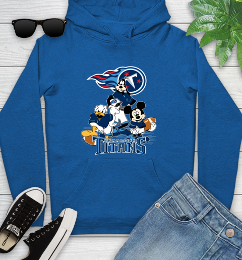 NFL Tennessee Titans Mickey Mouse Donald Duck Goofy Football Shirt Youth Hoodie 11