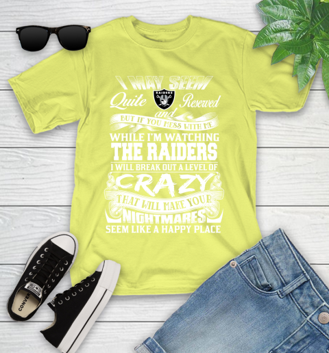 Oakland Raiders NFL Football Don't Mess With Me While I'm Watching My Team Youth T-Shirt 10