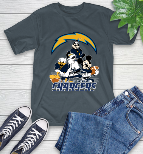 NFL San Diego Chargers Mickey Mouse Donald Duck Goofy Football Shirt T-Shirt 10