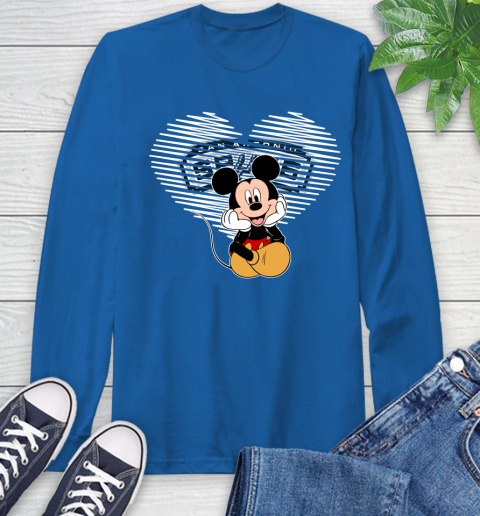 NBA San Antonio Spurs The Heart Mickey Mouse Disney Basketball Long Sleeve T-Shirt 10