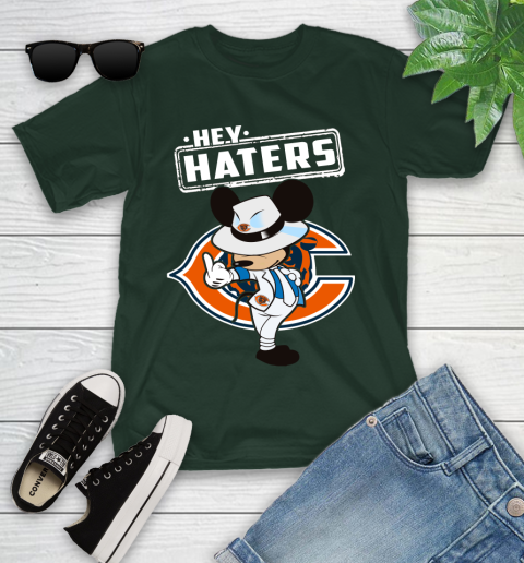 NFL Hey Haters Mickey Football Sports Chicago Bears Youth T-Shirt 5