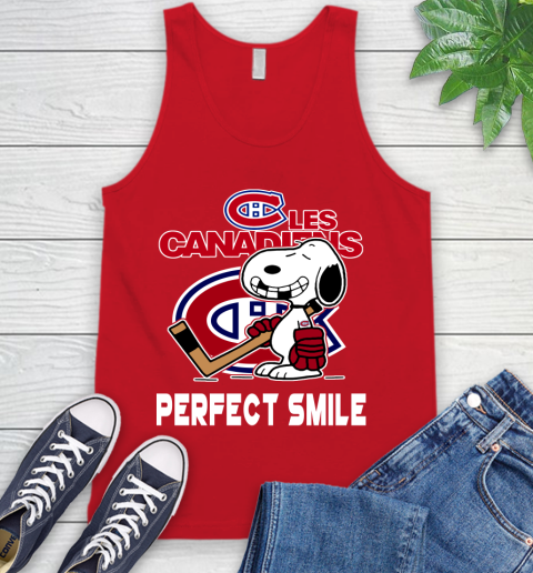 NHL Montreal Canadiens Snoopy Perfect Smile The Peanuts Movie Hockey T Shirt Tank Top 5