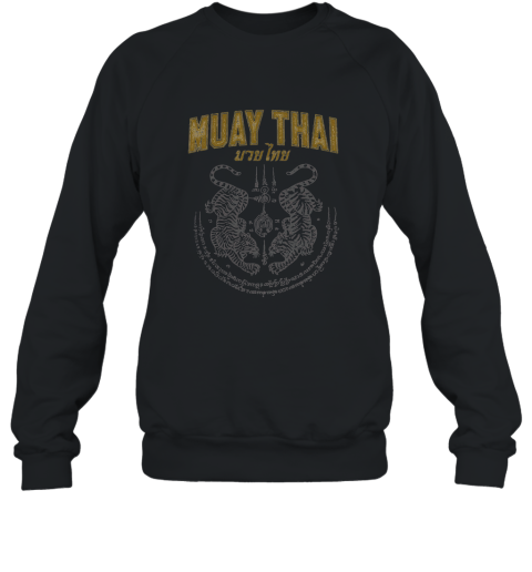 Twin Tiger Sak Yant Muay Thai T Shirt Sweatshirt
