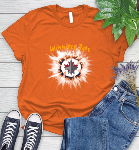 Winnipeg Jets NHL Hockey Adoring Fan Rip Sports Women's T-Shirt 3