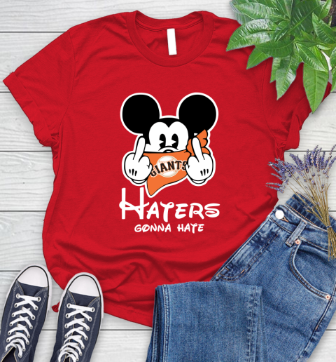 MLB San Francisco Giants Haters Gonna Hate Mickey Mouse Disney Baseball T Shirt_000 Women's T-Shirt 13