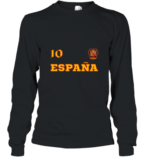 Official Novelty Spain Soccer T shirt jersey with number 10 Long Sleeve