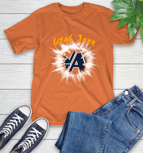 Utah Jazz NBA Basketball Rip Sports T-Shirt 4