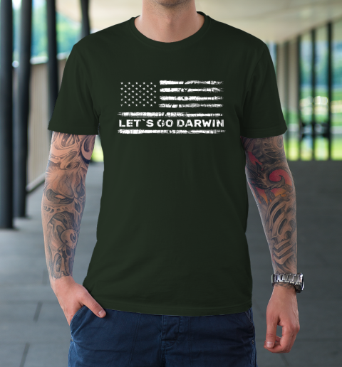 Lets Go Darwin Funny Sarcastic Us Flag T-Shirt 3