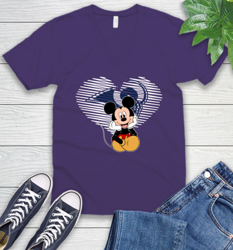 NFL Los Angeles Rams The Heart Mickey Mouse Disney Football T Shirt_000 V-Neck T-Shirt 9