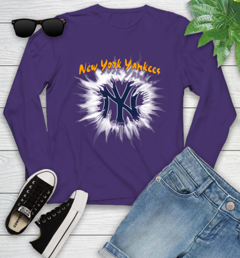 New York Yankees MLB Baseball Adoring Fan Rip Sports Youth Long Sleeve 4