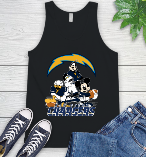 NFL San Diego Chargers Mickey Mouse Donald Duck Goofy Football Shirt Tank Top