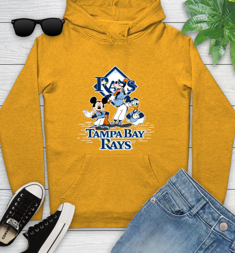 MLB Tampa Bay Rays Mickey Mouse Donald Duck Goofy Baseball T Shirt Youth Hoodie 2