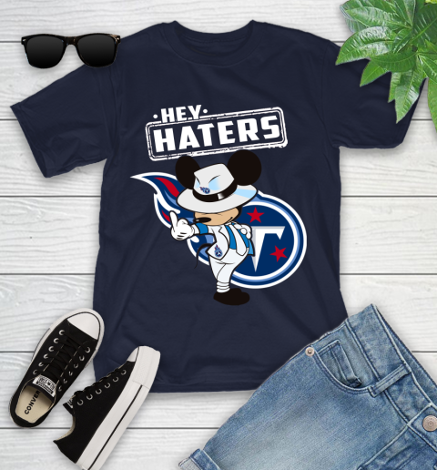 NFL Hey Haters Mickey Football Sports Tennessee Titans Youth T-Shirt 2
